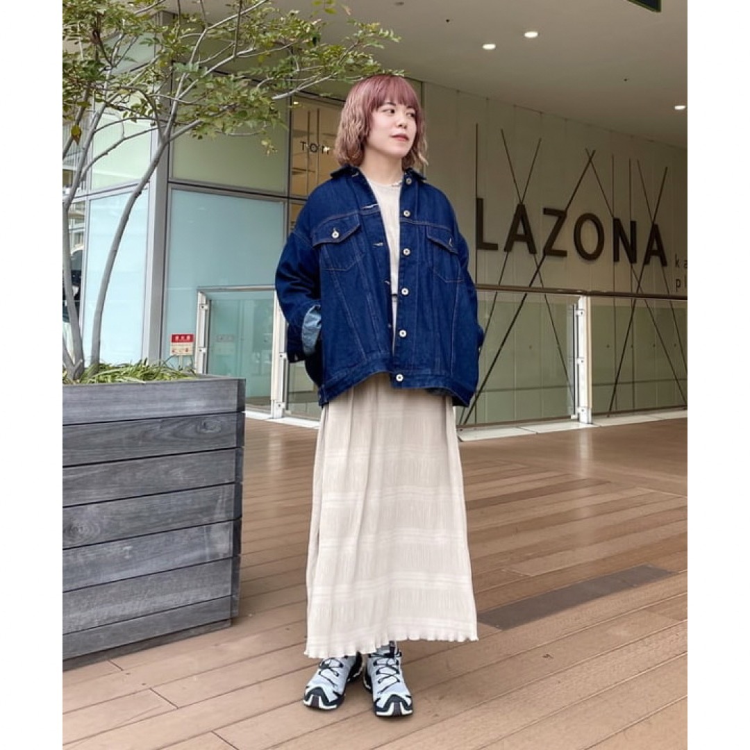 B:MING LIFE STORE by BEAMS(ビーミング ライフストア バイ ビームス)の新品未使用タグ付き☆B:MING by BEAMS マジョリカプリーツ ワンピ レディースのワンピース(ロングワンピース/マキシワンピース)の商品写真