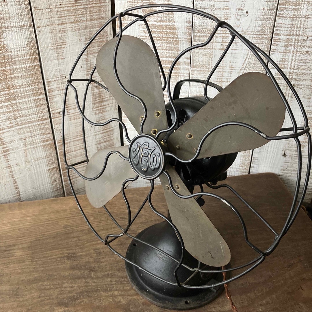 ヴィンテージ　芝浦　鉄製　電気扇　東芝　真鍮羽　扇風機