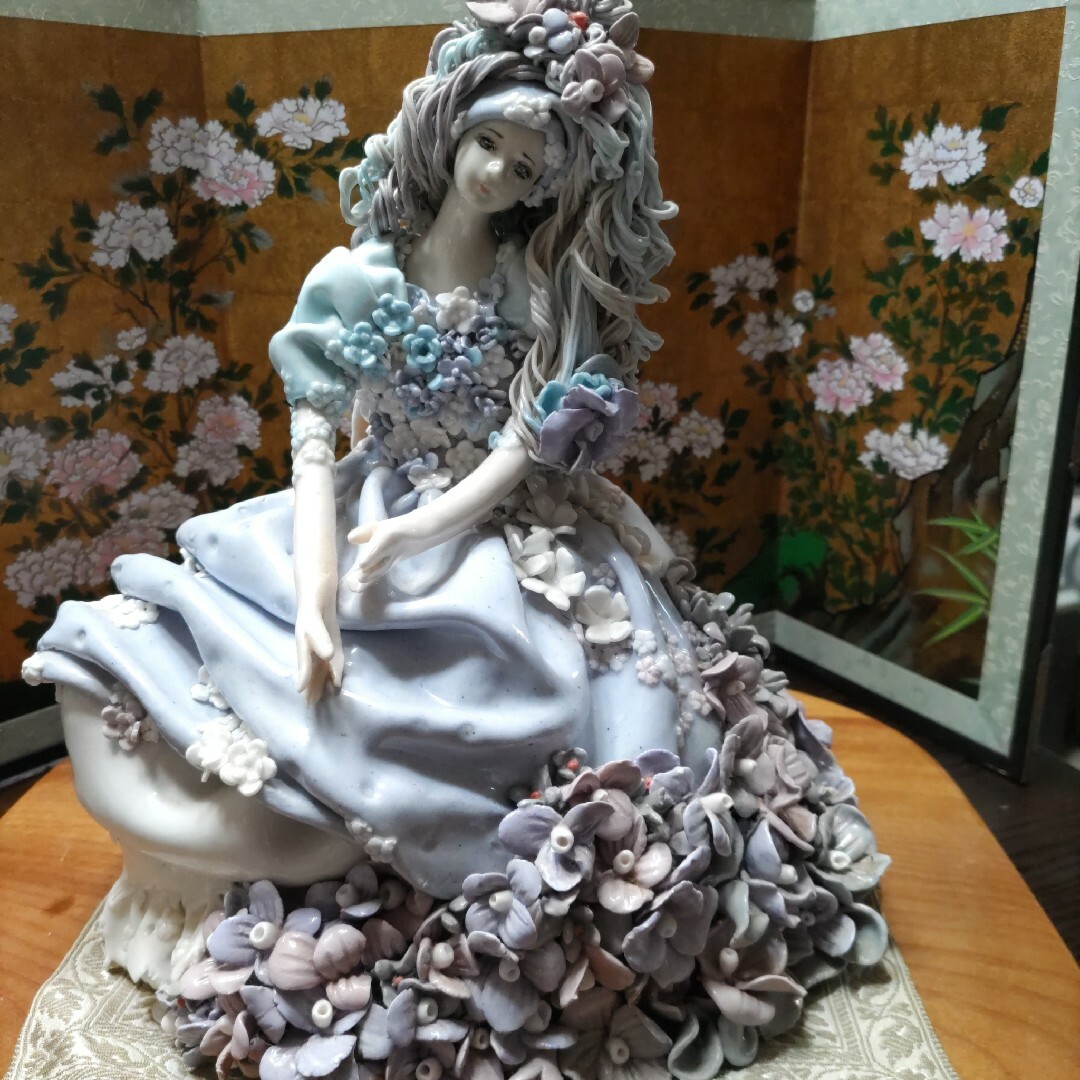 正規品販売! 陶器人形 ロマンドール 置物 陶器人形 ハンドメイド
