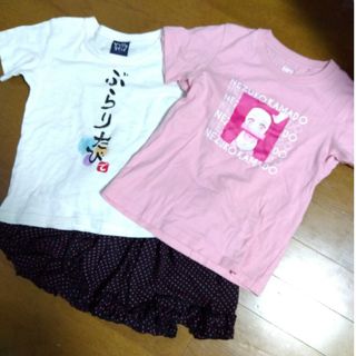 【中古】子供服3着セット　サイズ110(Tシャツ/カットソー)