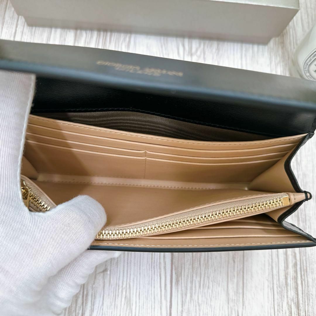 最高の品質の ほぼ未使用品 ジョルジオアルマーニ 長財布 ウォレット