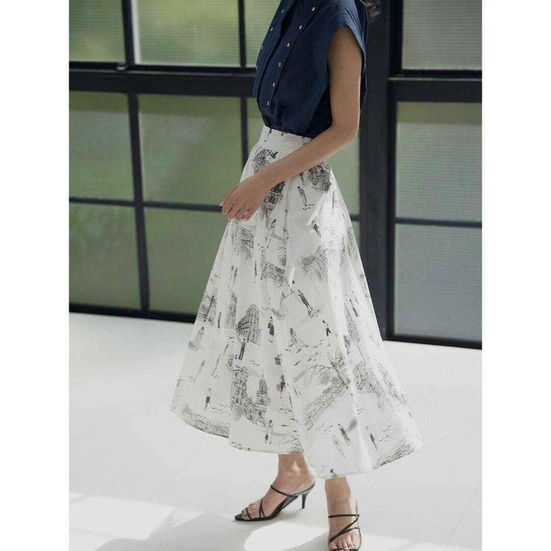 当店一番人気】 Ameri MALAGA PLENTIFUL FLARED SKIRT ロングスカート
