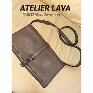 エルメス(Hermes)の【美品】イタリア産牛革 クラッチバッグ 2way ショルダーバッグ(ショルダーバッグ)