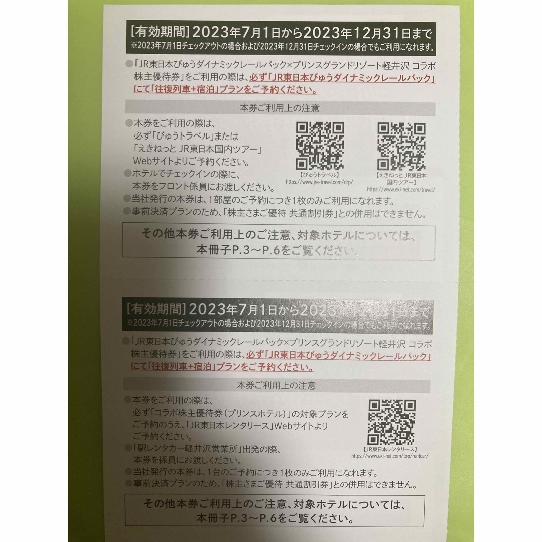 西武HD 株主優待 共通割引券10枚セット