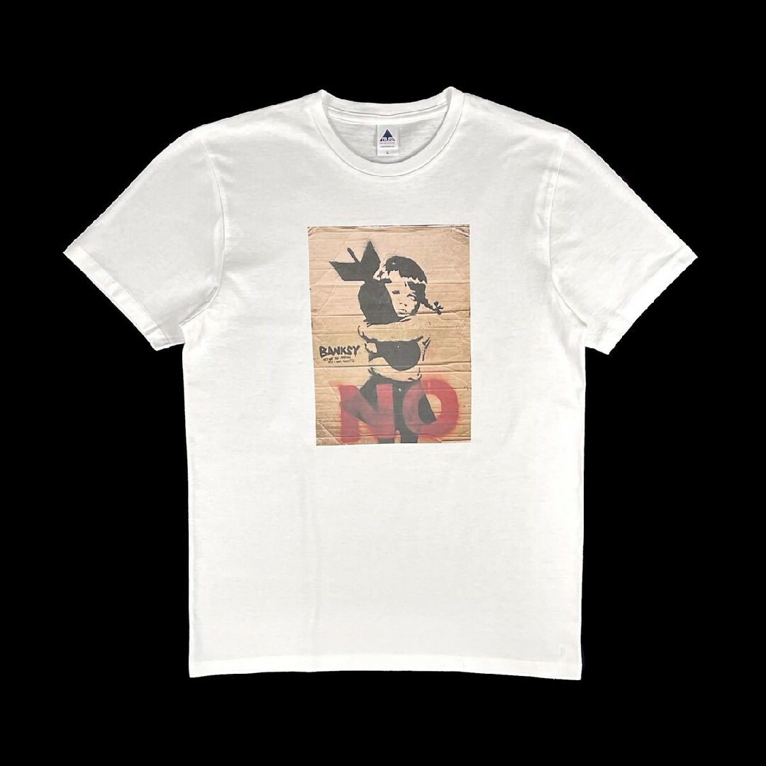 新品 BANKSY バンクシー NO WAR 少女と爆弾 戦争反対 Tシャツ