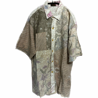 vintage 古着 batik shirt   再構築(シャツ)