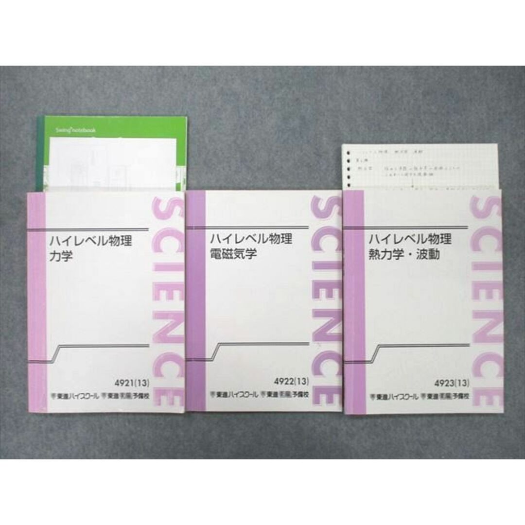 UJ25-098 東進 ハイレベル物理 力学/電磁気学/熱力学・波動 テキスト 2013 計3冊 苑田尚之 26S0D