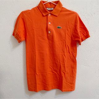 ラコステ(LACOSTE)のラコステ　ポロシャツ　半袖　オレンジ　古着(Tシャツ/カットソー(半袖/袖なし))