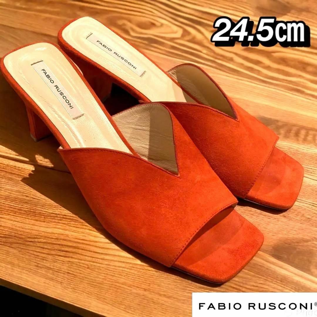 【美品】Fabio Rusconi ファビオルスコーニ スクエアトゥ　38 レディースの靴/シューズ(ハイヒール/パンプス)の商品写真