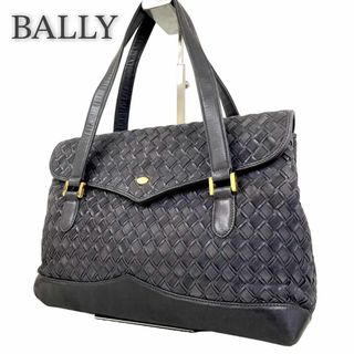 BALLY バリー 編み込みレザー レトロ ハンドバッグ