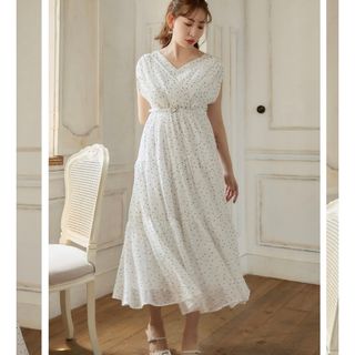 ハーリップトゥ(Her lip to)のTiered Polka-Dot Long Dress(ロングワンピース/マキシワンピース)