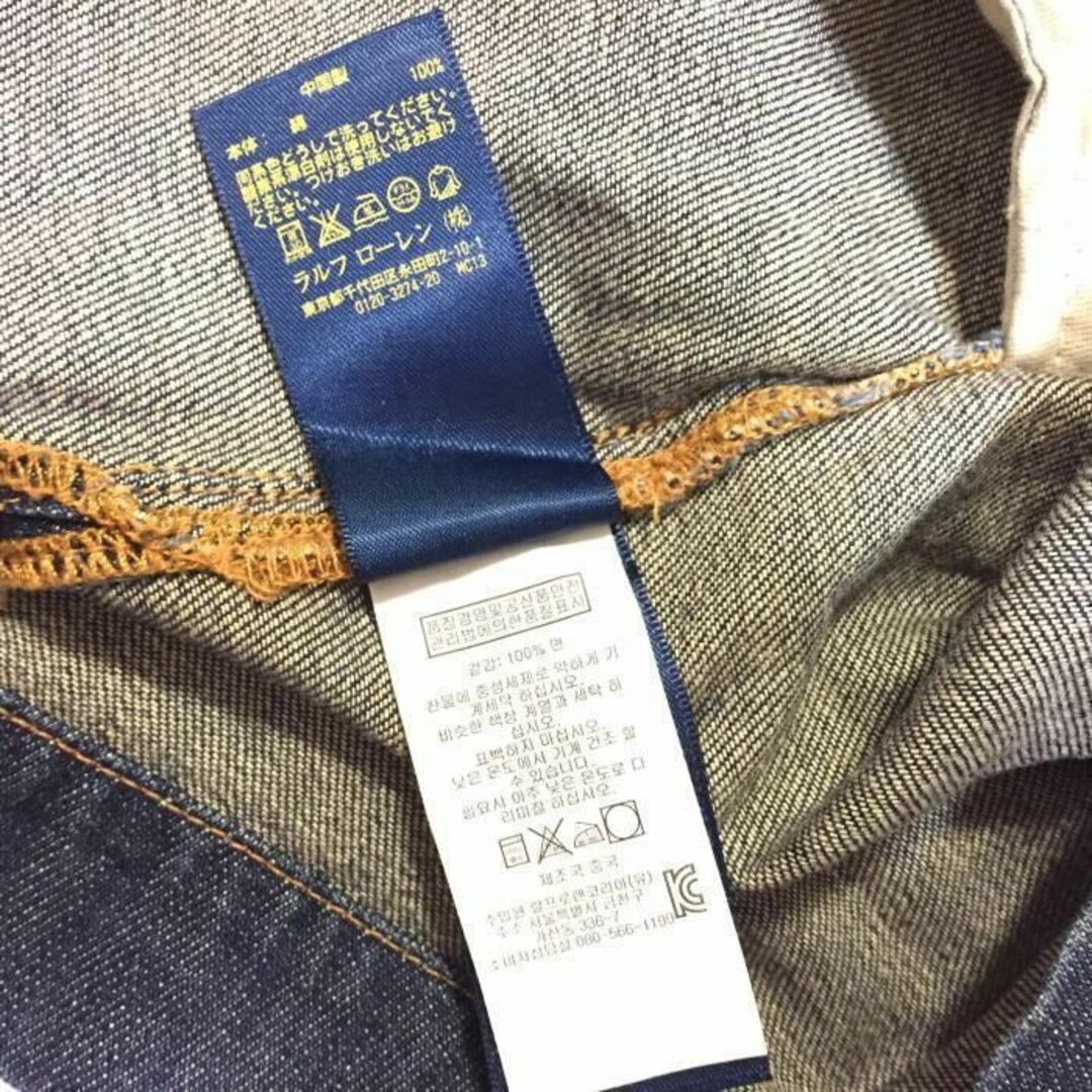 POLO RALPH LAUREN(ポロラルフローレン)のUS買付 美品 Ｓ ポロ ラルフローレン デニム シャツドレス ワンピース レディースのワンピース(ミニワンピース)の商品写真