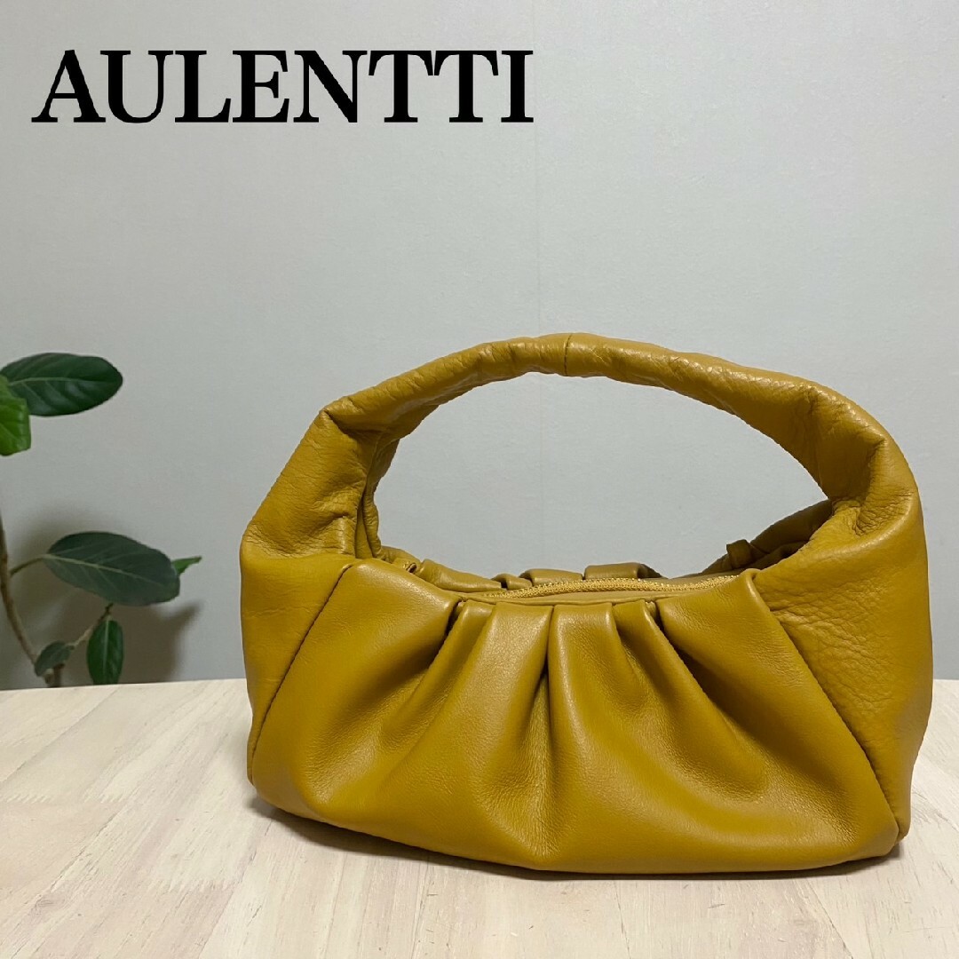 極美品★aulentti  オウレンティ2wayバッグ　ギャザー