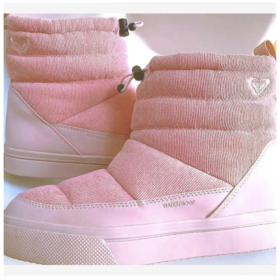 ★ROXY★ロキシー ピンク ブーツ シューズ 靴 ショートブーツ コーデュロイコーデュロイアッパー