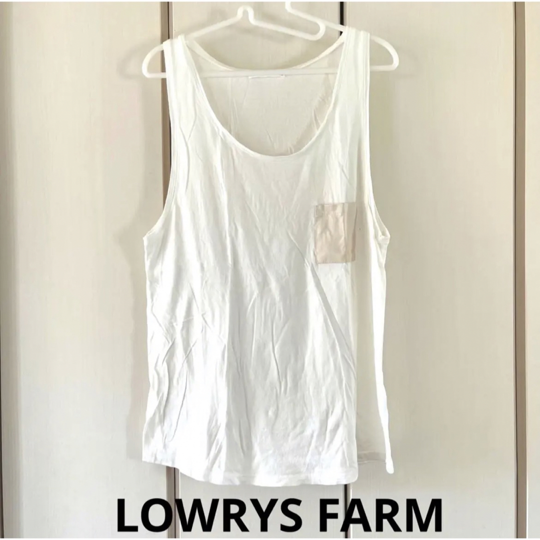 LOWRYS FARM(ローリーズファーム)のローリーズファーム  レザー調ポケット付きノースリーブ レディースのトップス(カットソー(半袖/袖なし))の商品写真