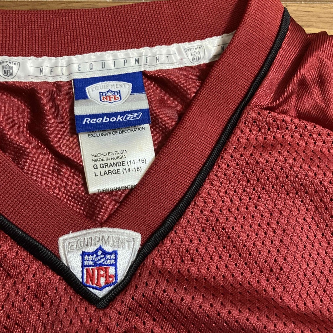 Reebok(リーボック)の未使用　NFL cardinals fitzgerald シャツ　Lサイズ スポーツ/アウトドアのスポーツ/アウトドア その他(アメリカンフットボール)の商品写真