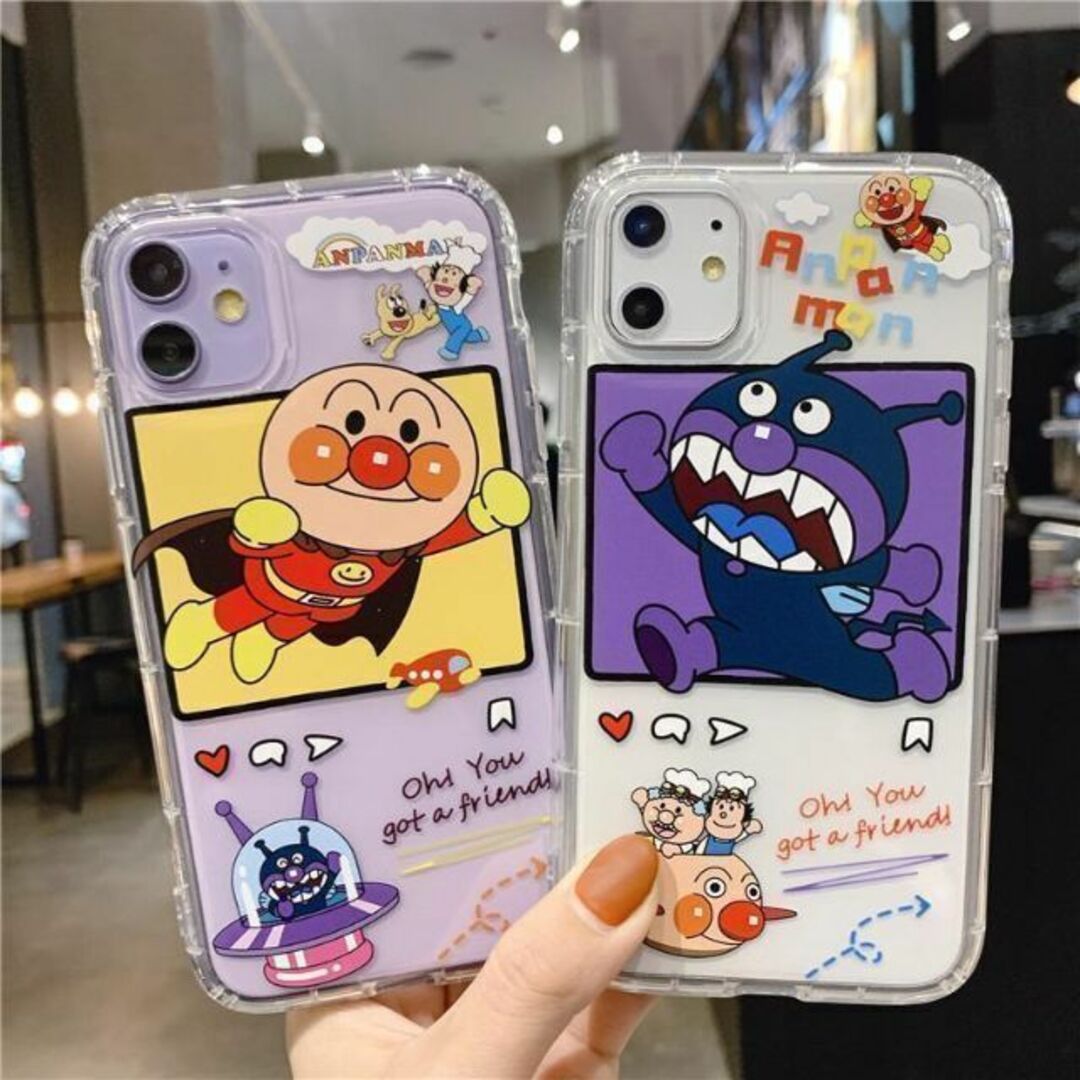 iphone14/13/12/11/seケース アンパンマン バイキンマンの通販
