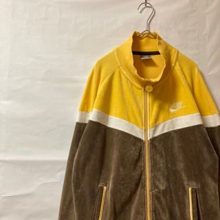 NIKE 00s 人気　ベロア　トラックジャケット　ブラック　XL