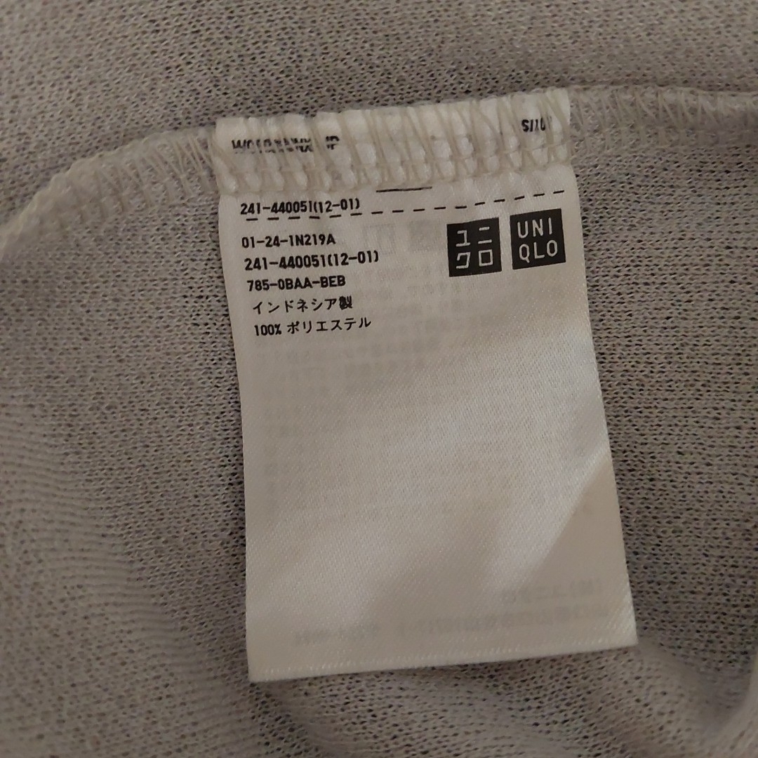 UNIQLO(ユニクロ)のユニクロ UNIQLO＊シアー クルーネックT 半袖 レディース L グレー レディースのトップス(カットソー(半袖/袖なし))の商品写真