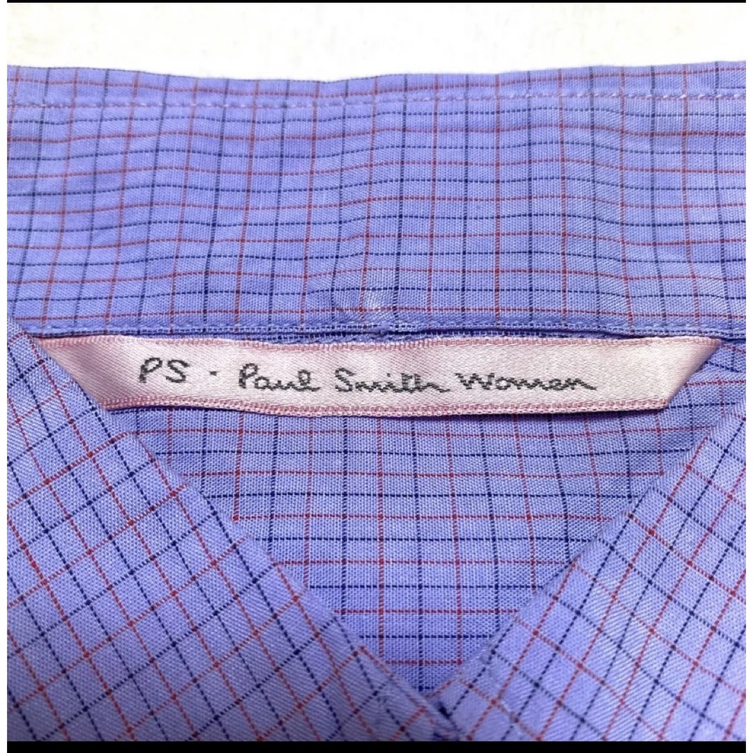 Paul Smith(ポールスミス)のPS.Poul Smith Women シャツ　チェックパープル　M レディースのトップス(シャツ/ブラウス(半袖/袖なし))の商品写真