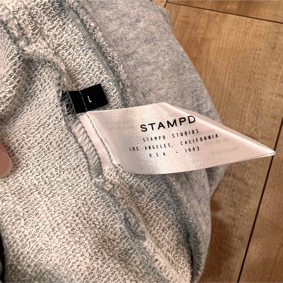 新品　STAMPD スタンプド　スウェット　ハーフパンツ　半ズボン　グレー　L