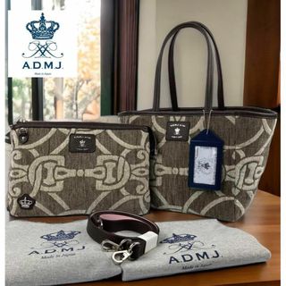 【ほぼ新品】ADMJ ビットモチーフ ポーチウォレット&トートバック 【ほぼ新品】ADMJ ビットモチーフ ポーチウォレット&トートバック