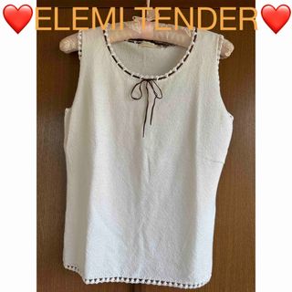 ❤️ELEMI TENDER❤️エレミテンダー❤️リボン❤️トップス❤️(カットソー(半袖/袖なし))