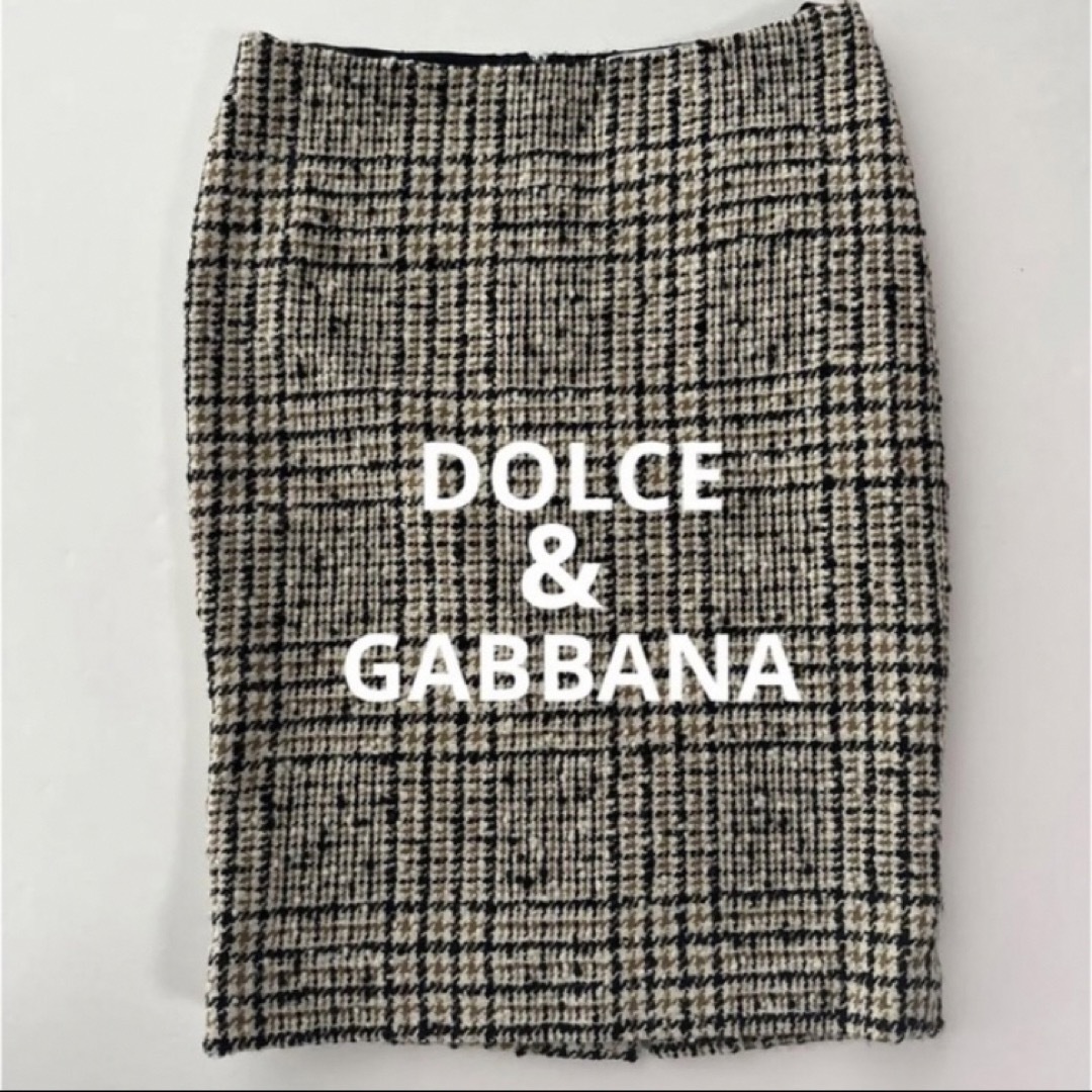 DOLCE&GABBANA＊ツイード　膝丈スカート