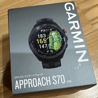 ガーミン(GARMIN)のGarmin approach S70 47mm ブラック　新品同様(その他)