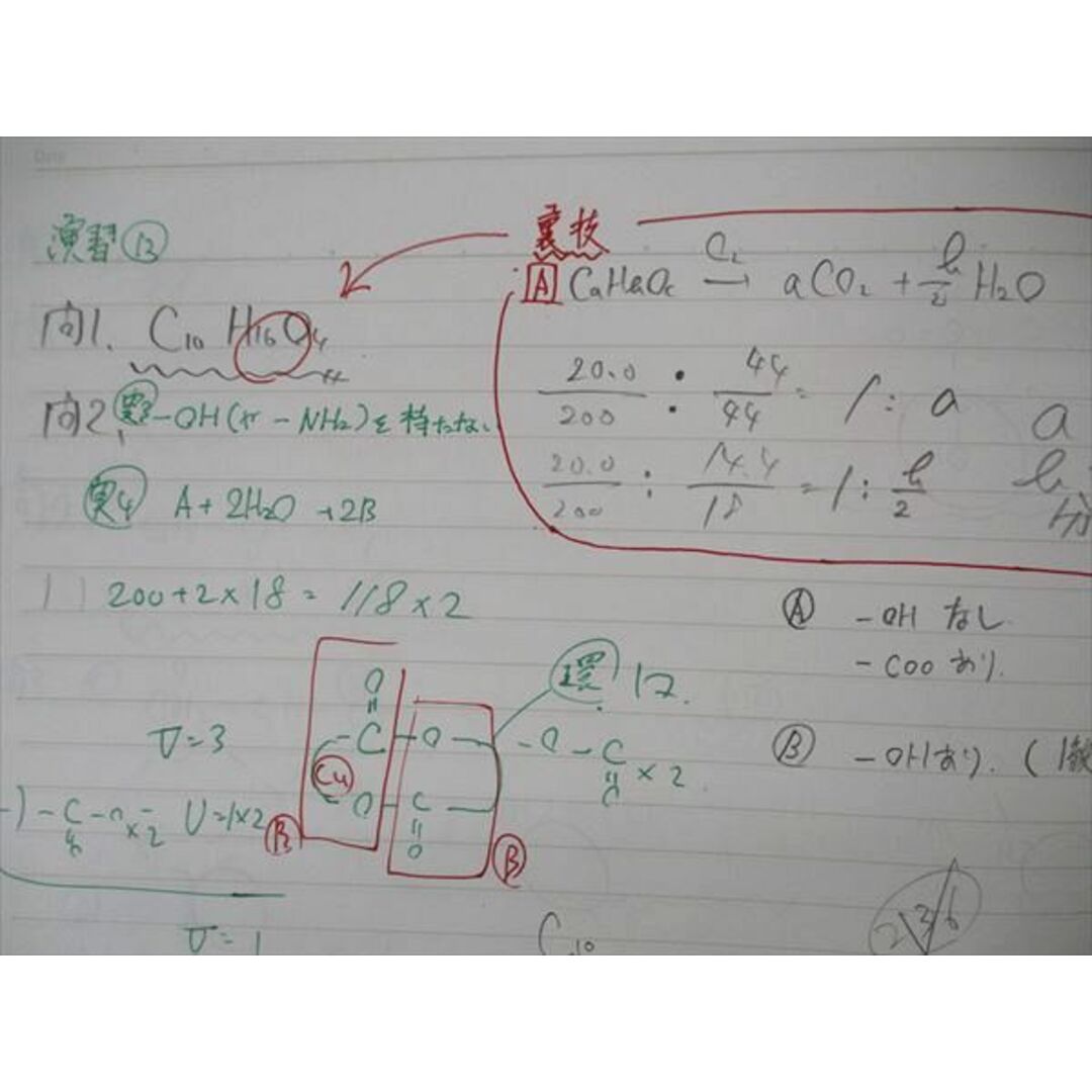 UJ05-005 北海道札幌北高等学校 数学/化学/物理 ノート 京大(京都大学)理系学部受験生使用 2022年3月卒 計6冊 40M0D