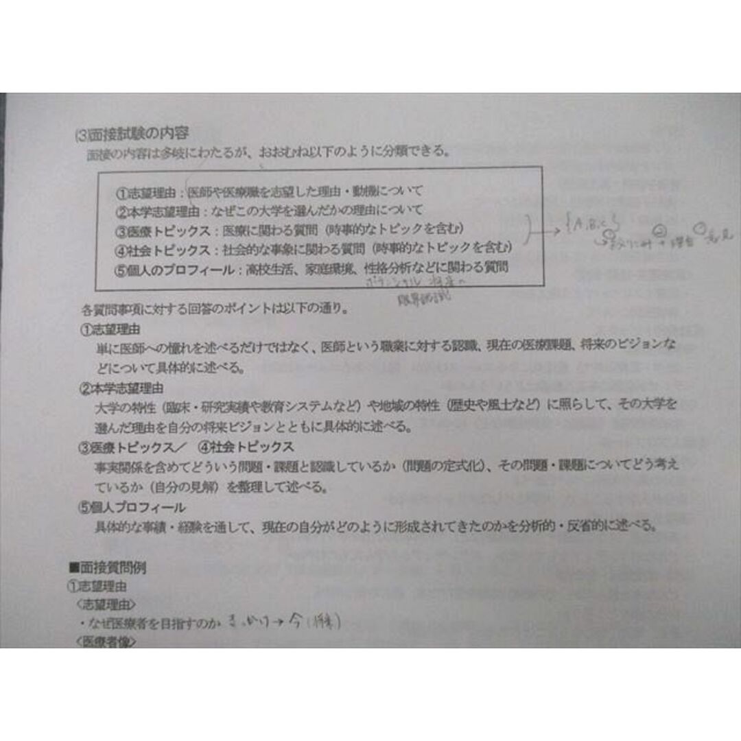 UZ11-011 河合塾 医学科面接対策講座 テキスト 2022 直前 03s0D