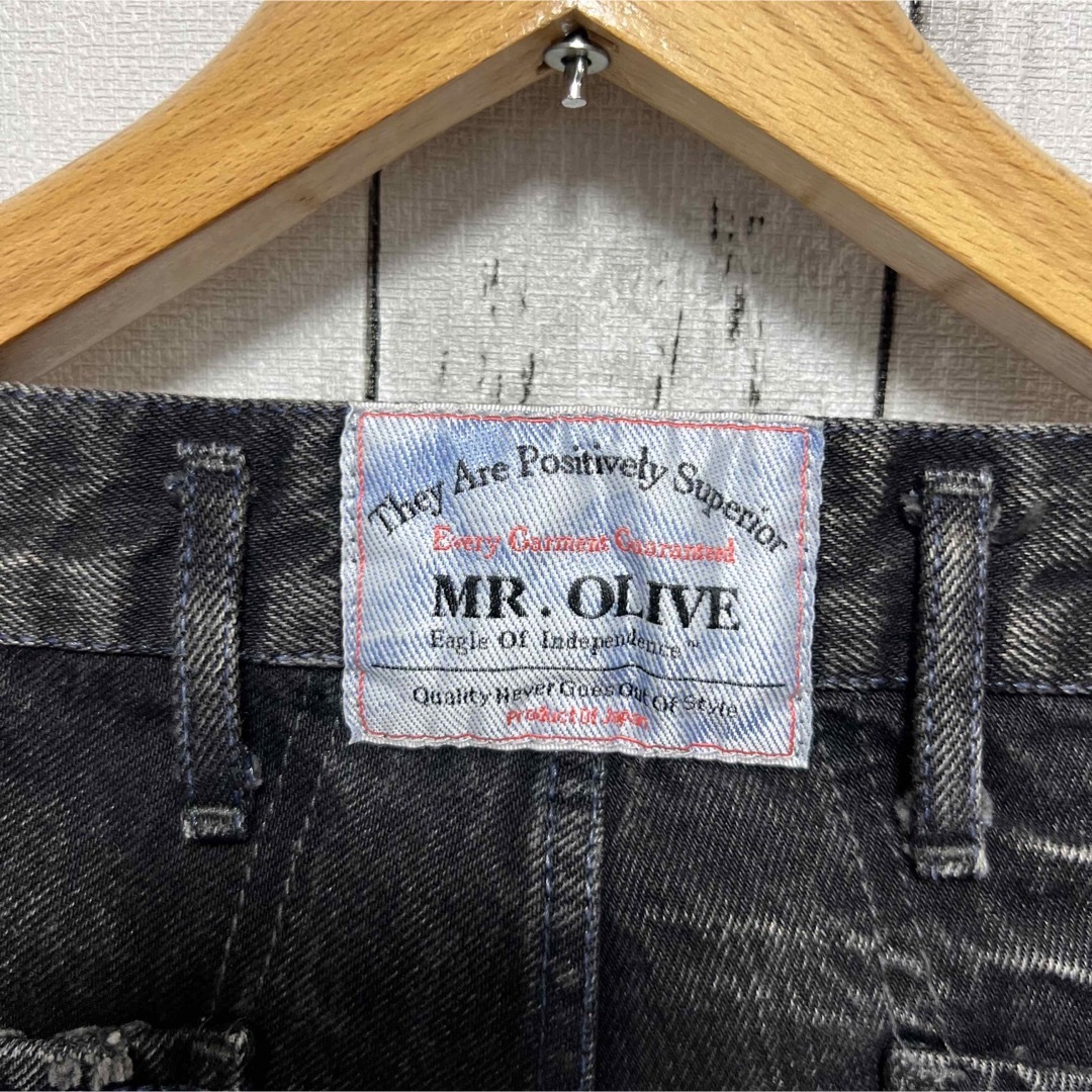 Mr.OLIVE(ミスターオリーブ)の美品！MR.OLIVE フレアブラックデニム！日本製！ メンズのパンツ(デニム/ジーンズ)の商品写真