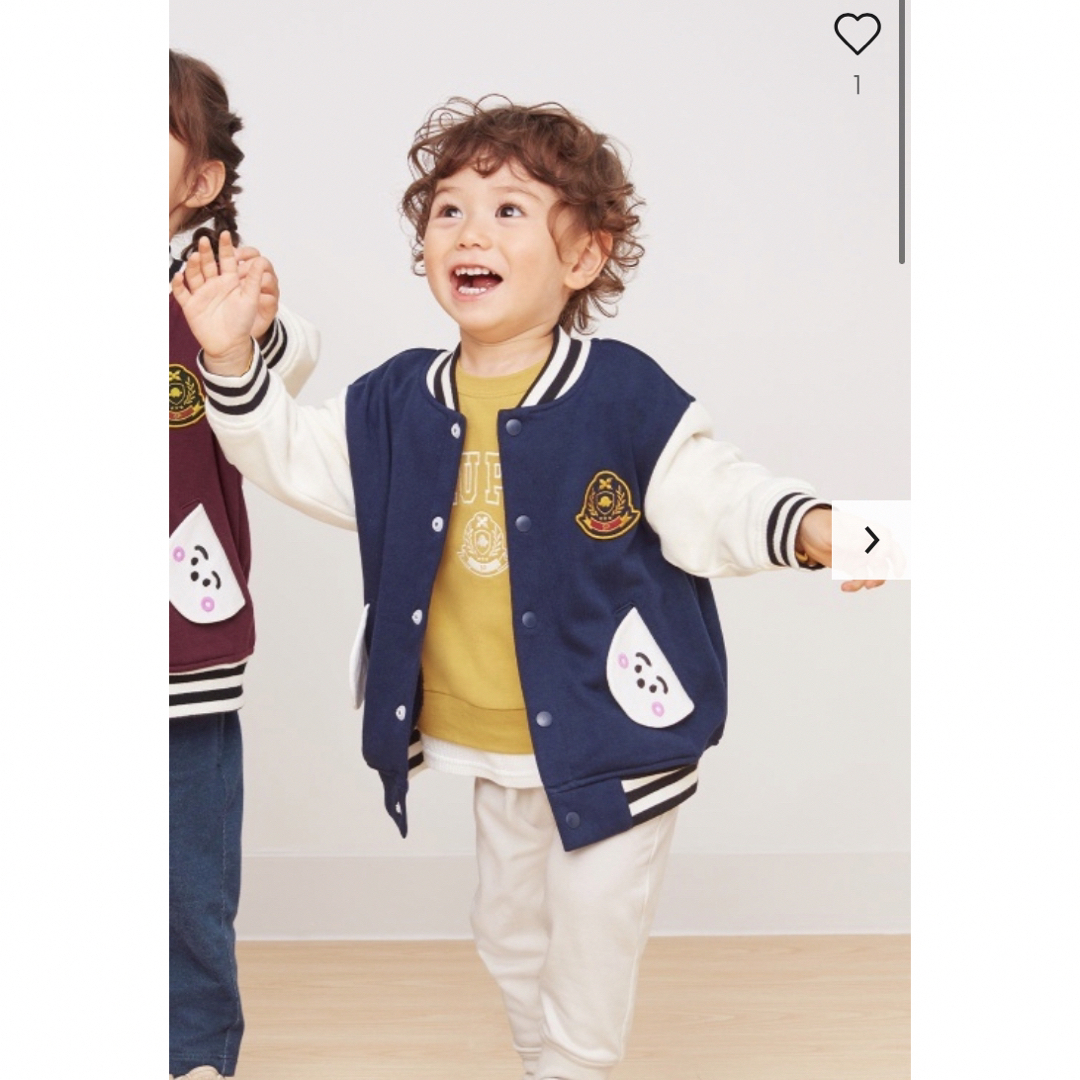 GU(ジーユー)のGU カラーブロックブルゾン(長袖) シナぷしゅ 90 キッズ/ベビー/マタニティのキッズ服男の子用(90cm~)(ジャケット/上着)の商品写真