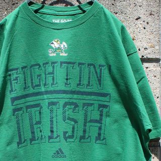 アディダス(adidas)のadidas × ノートルダム大学 FIGHTIN' IRISH 古着Tシャツ(Tシャツ/カットソー(半袖/袖なし))