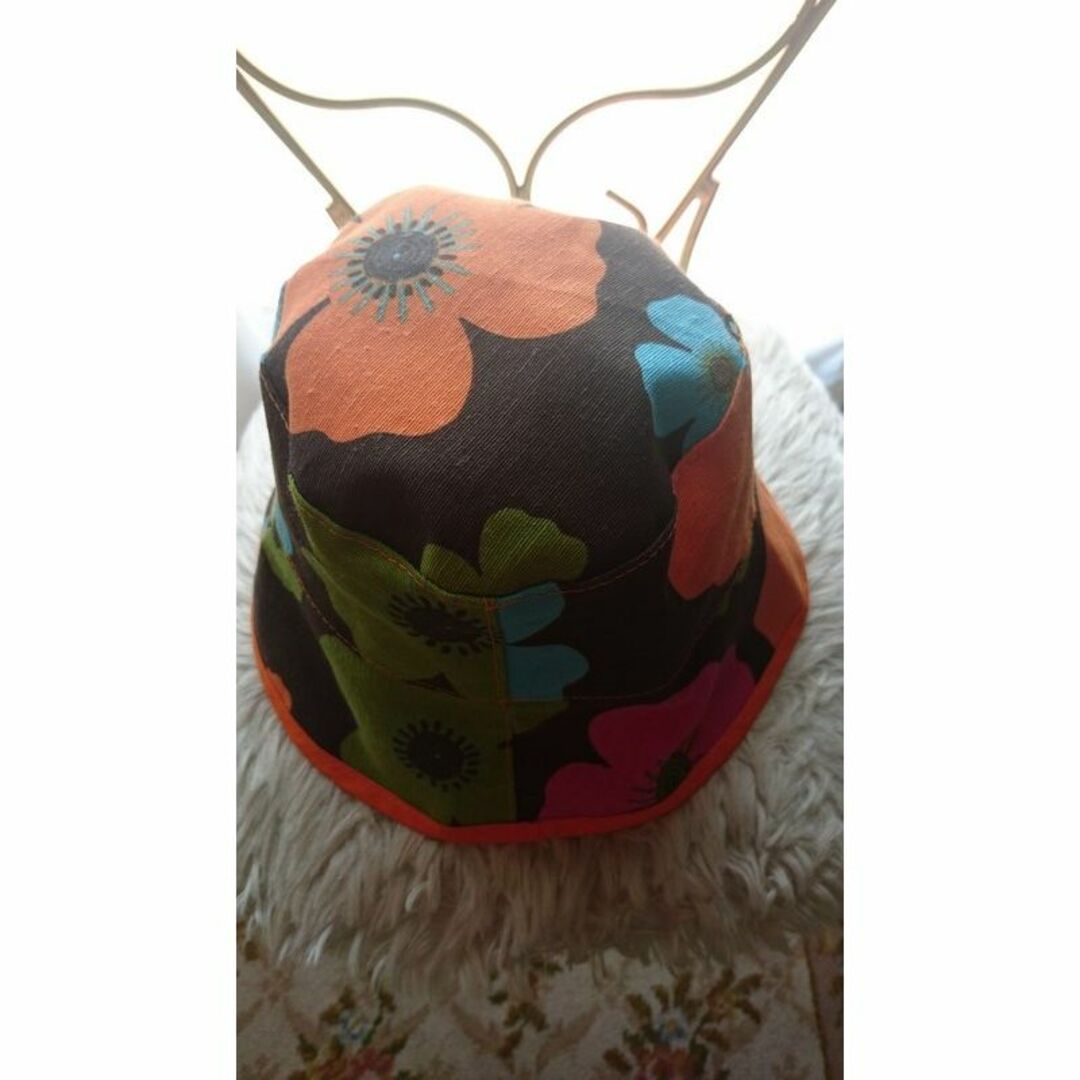 花柄 帽子 レトロ チューリップハット レディースの帽子(ハット)の商品写真