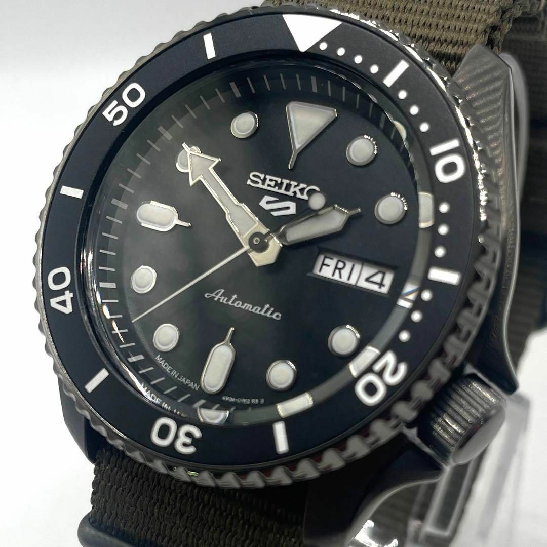 SEIKO - 【新品】セイコー SEIKO 5スポーツ ブラック 黒 4R36 自動巻き