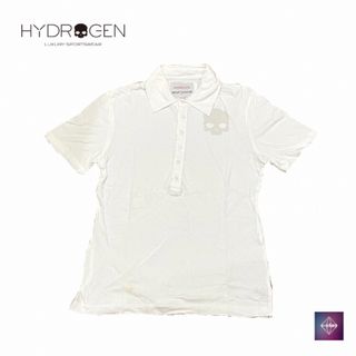 ハイドロゲン(HYDROGEN)のHYDROGEN ハイドロゲン ポロシャツトップス ホワイト M(ポロシャツ)