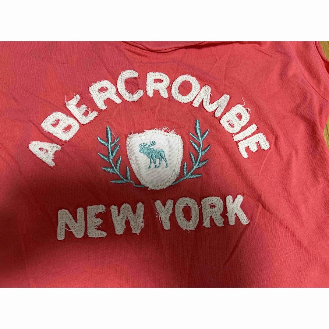 Abercrombie &Fitch アバクロ 半袖裾　ロゴ　Tシャツ　トップス