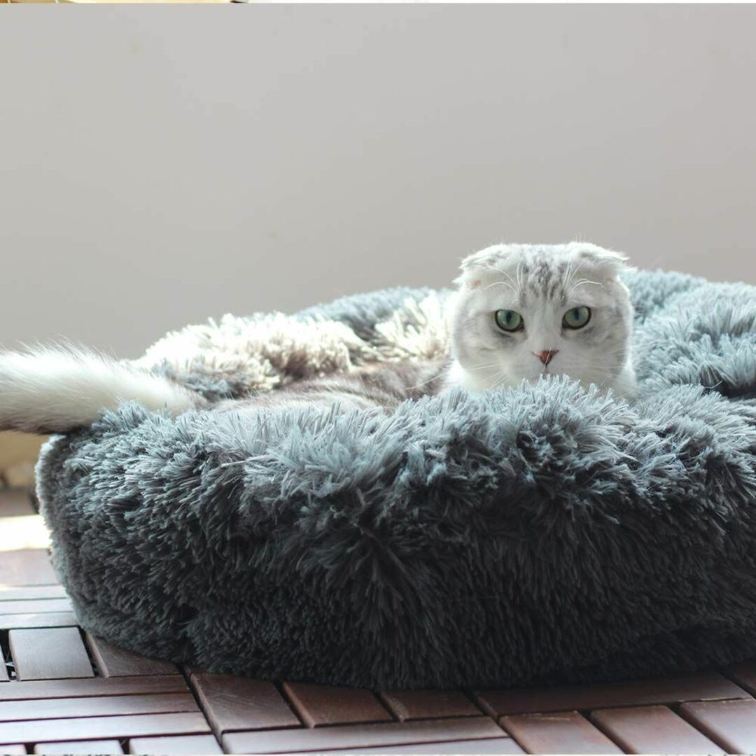 色: 濃い灰色】ペットハウス 猫 犬 猫ベッド ペット用ベッド 寝袋 L ...