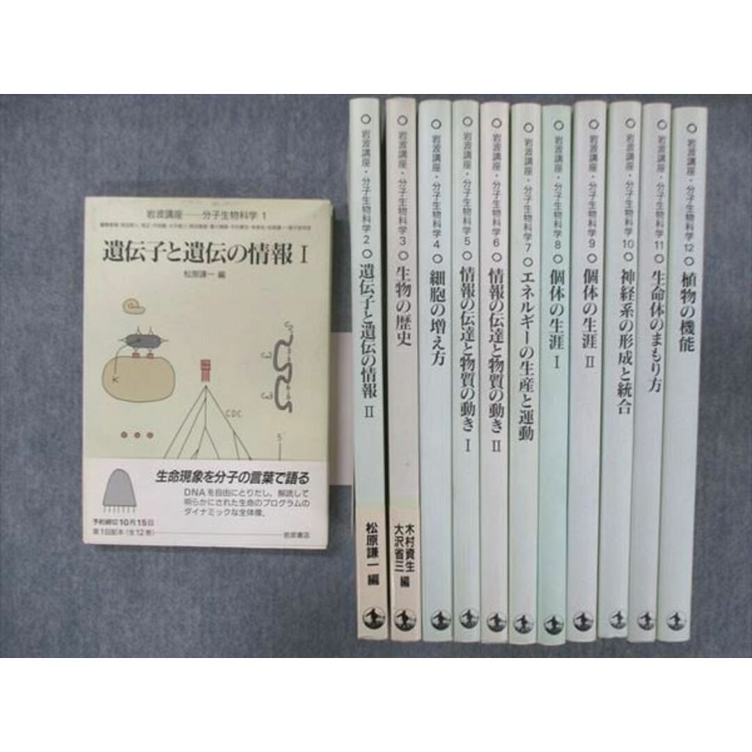 岩波講座・分子生物科学　全12巻　UH13-139　岩波書店　計12冊　☆　生物の歴史/細胞の増え方/植物の機能/他　語学/参考書　1989/1990/1991　00L4D