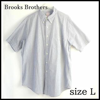 ブルックスブラザース(Brooks Brothers)のブルックスブラザーズ メンズ半袖シャツ ストライプシャツ Lサイズ(シャツ)