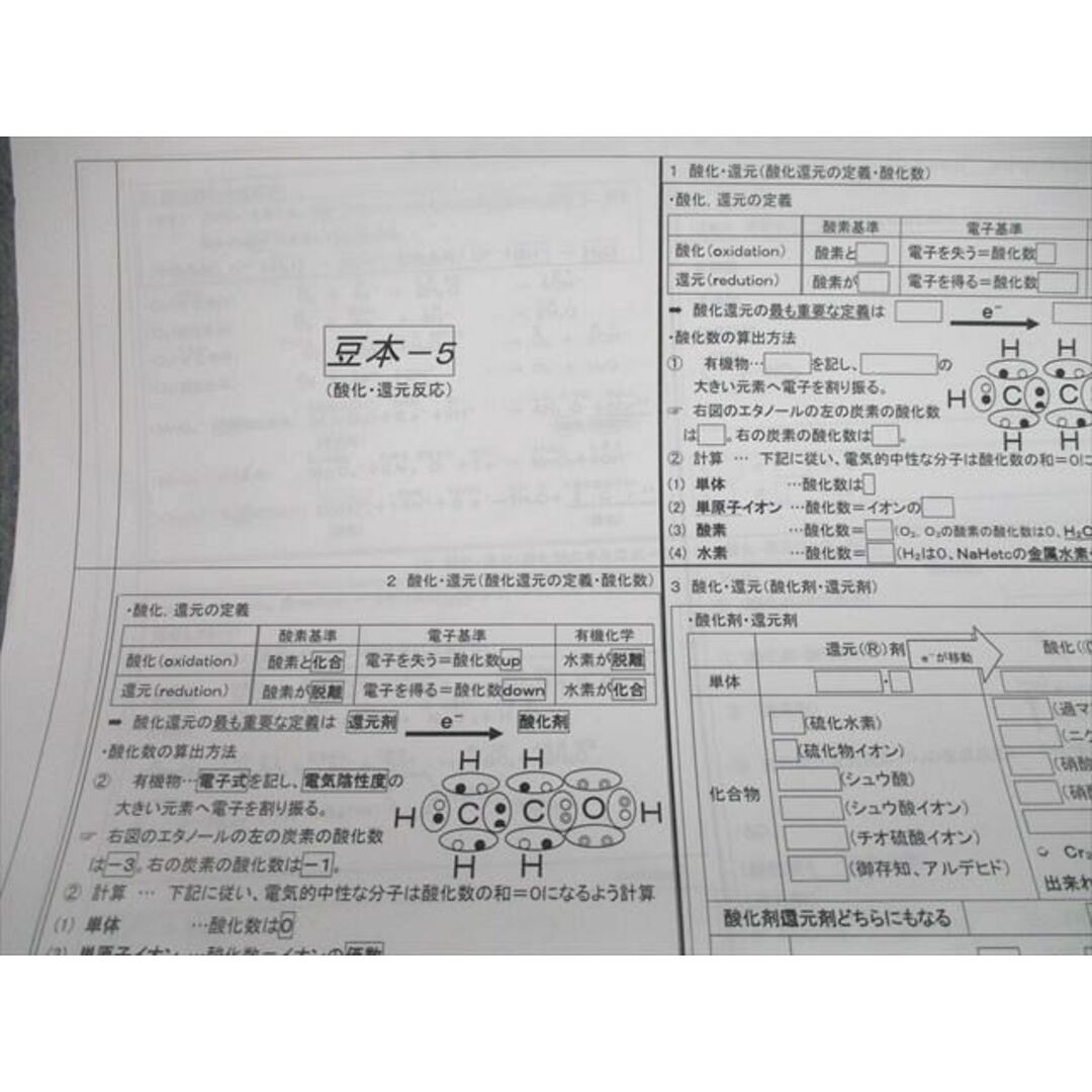 UG11-061 駿台 化学 豆本セット 酸化・還元反応 等 5/7/9/11〜13/20〜24/40 計12回分 未使用品 2022 山下幸久  32s0D