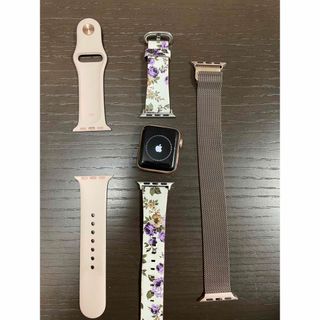 アップルウォッチ(Apple Watch)のApple Watch series3 アルミニウム38mm バンド3種付属(その他)