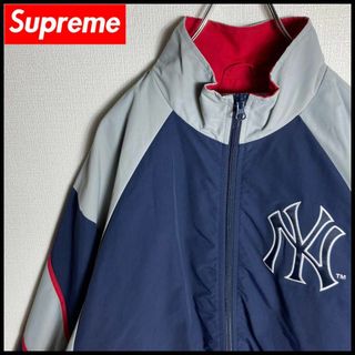 シュプリーム(Supreme)の【美品】SUPREME×NEWYORK YANKEES トラックジャケット L(ナイロンジャケット)