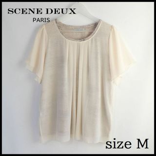 SCENE DEUX セーヌドゥー レディーストップス シフォン 半袖トップス(カットソー(半袖/袖なし))