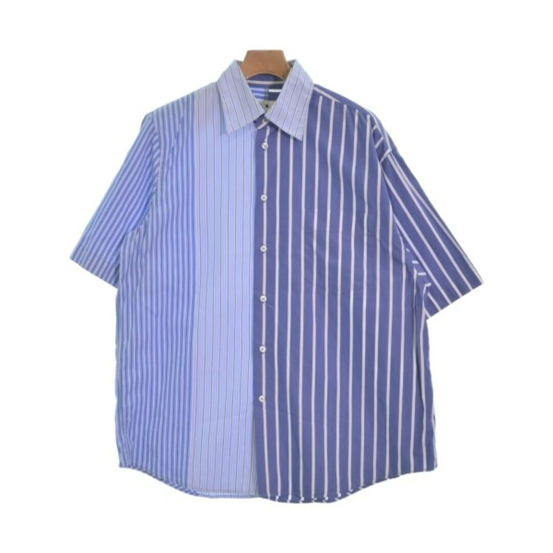 MARNI マルニ カジュアルシャツ 48(L位) 青x白(ストライプ)