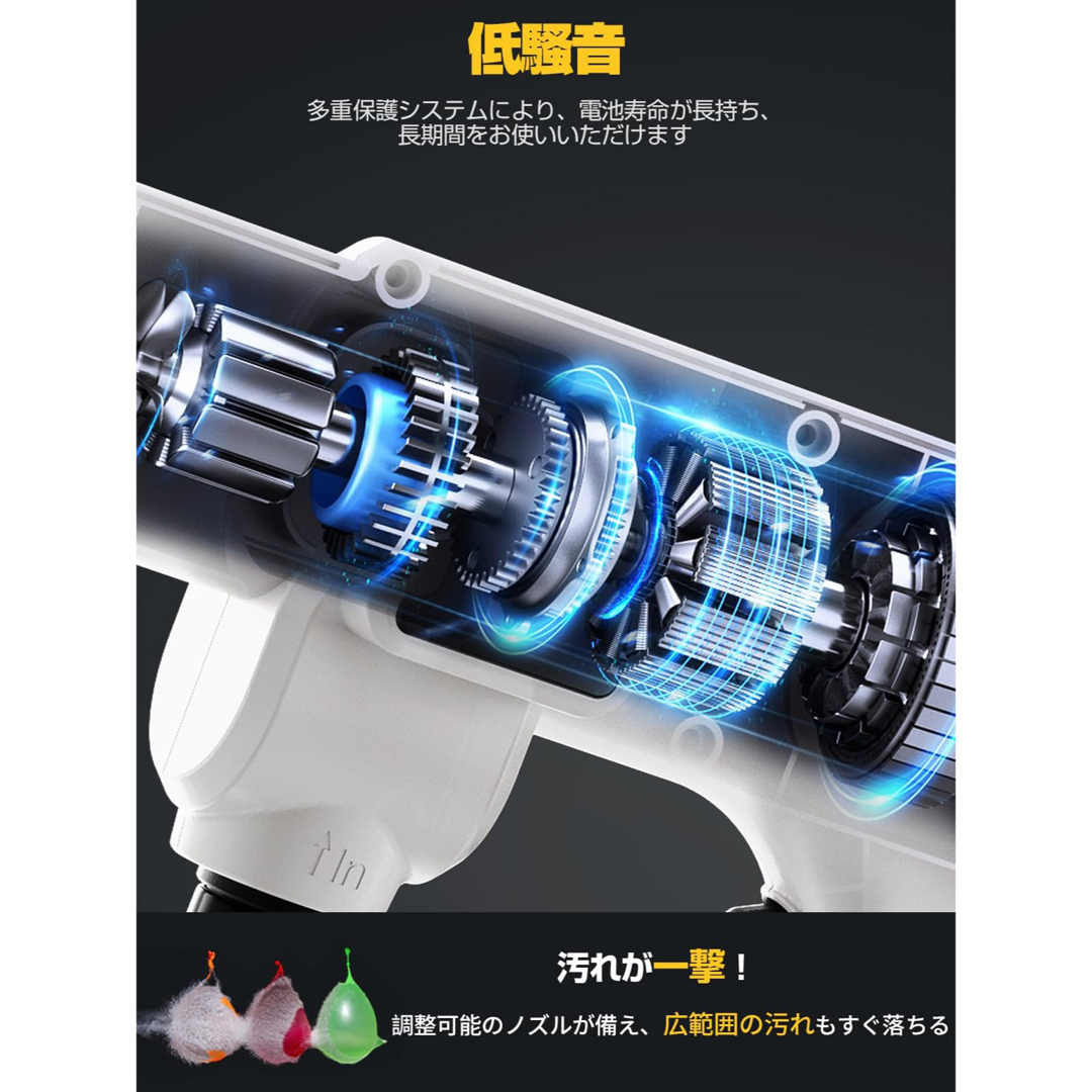 高圧洗浄機 コードレス 充電式 Lexunaty 洗車 家庭用