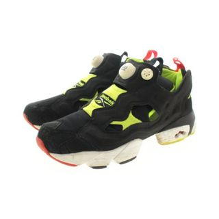 リーボック(Reebok)のReebok リーボック スニーカー 24.5cm 黒x蛍光イエロー系 【古着】【中古】(スニーカー)