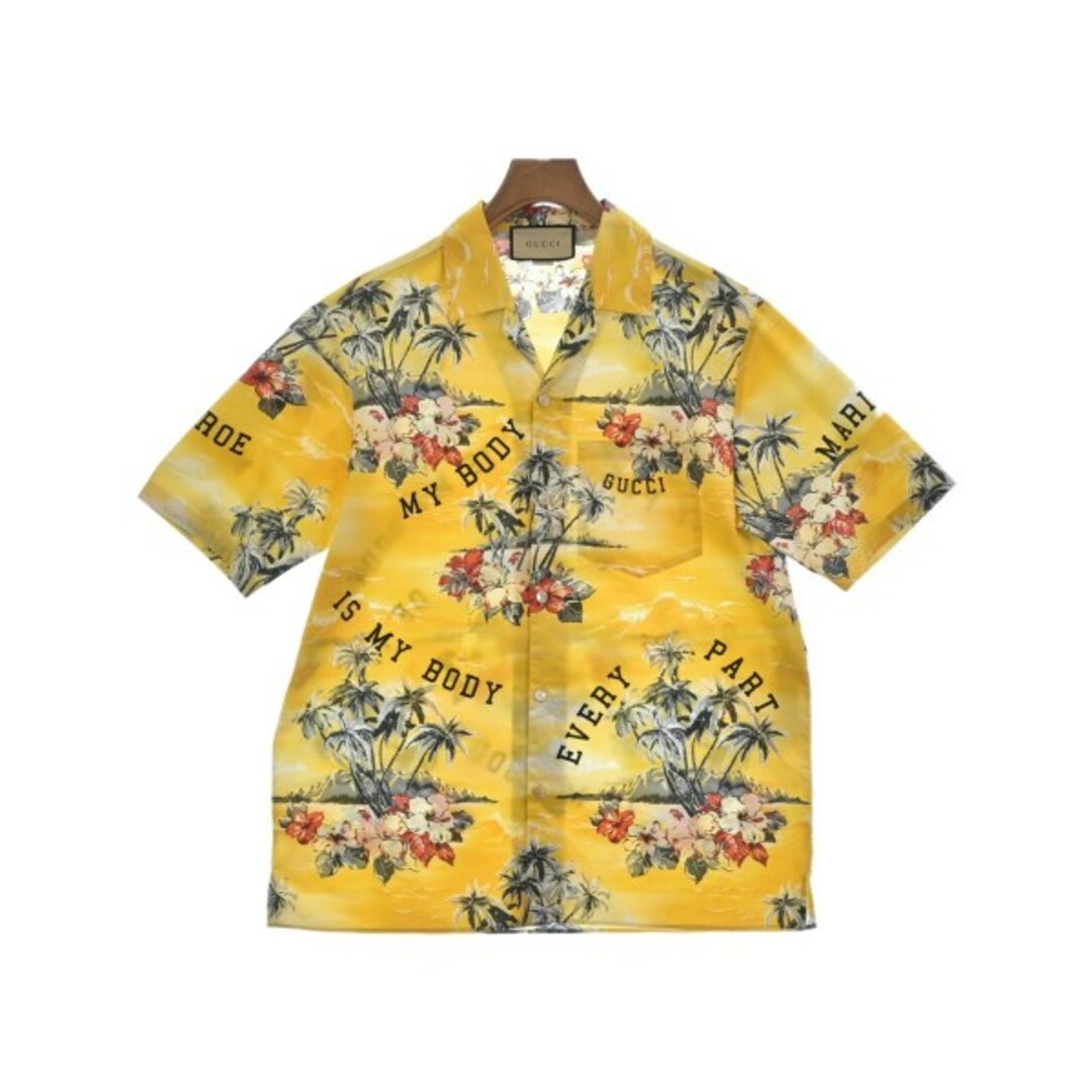Gucci(グッチ)のGUCCI グッチ カジュアルシャツ 48(L位) 黄xグレーx赤等(総柄) 【古着】【中古】 メンズのトップス(シャツ)の商品写真
