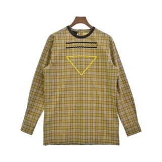 プラダ(PRADA)のPRADA プラダ カジュアルシャツ M マスタードx茶系(チェック) 【古着】【中古】(シャツ)